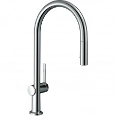 СМЕСИТЕЛЬ ДЛЯ КУХНИ HANSGROHE TALIS M54 С ВЫДВИЖНЫМ ДУШЕМ 72800000, ХРОМ 