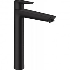 СМЕСИТЕЛЬ ДЛЯ РАКОВИНЫ ВЫСОКИЙ HANSGROHE 71716670 TALIS E С ДОННЫМ КЛАПАНОМ, ЧЕРНЫЙ МАТОВЫЙ