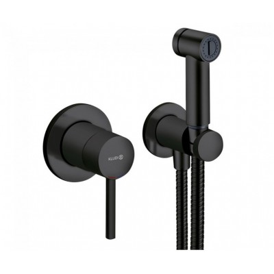 ГИГИЕНИЧЕСКИЙ ГАРНИТУР СО СМЕСИТЕЛЕМ KLUDI BOZZ 389983976, BLACK MAT, фото 1