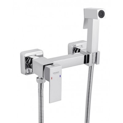 ГИГИЕНИЧЕСКИЙ ГАРНИТУР KRONER KRP Edelstahl Kubus - CHR052, фото 1