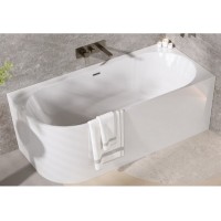 ВАННА ПРИСТЕННАЯ АКРИЛОВАЯ POLIMAT SOLA 160x75 ПРАВОСТОРОННЯЯ