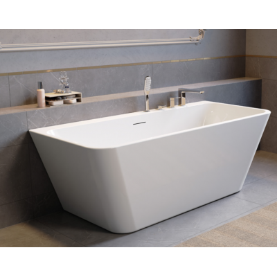 ВАННА ПРИСТЕННАЯ АКРИЛОВАЯ RADAWAY GLORIA 150x72 С НОЖКАМИ С СИФОНОМ, фото 1