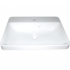 РАКОВИНА НАКЛАДНАЯ FANCY MARBLE GRETA 550, БЕЛАЯ