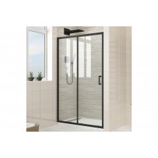 ДУШЕВАЯ ДВЕРЬ MIXXUS PREMIUM DIVERSE РЕГУЛИРУЕМАЯ 120Х185 СМ SD01-120X185-TR ЧЕРНАЯ ПРОЗРАЧНОЕ