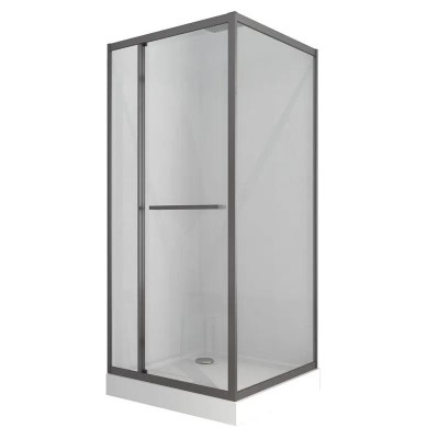ДУШОВА КАБИНА З ПІДДОНОМ MIXXUS STYLE SCT01-90x90x200-TR GRAPHITE, фото 1